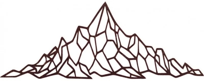 Polygonálna dekorácia na stenu skalnatý vrch | SENTOP PR0433 plywood