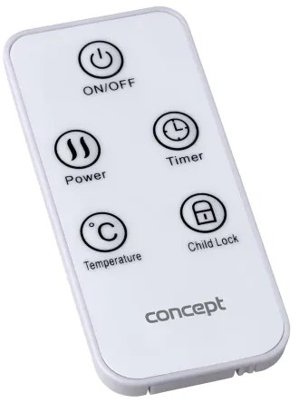 Concept KS4010 - Elektrický priamotop/konvektor 2000W IP24 čierna+diaľkové ovládanie