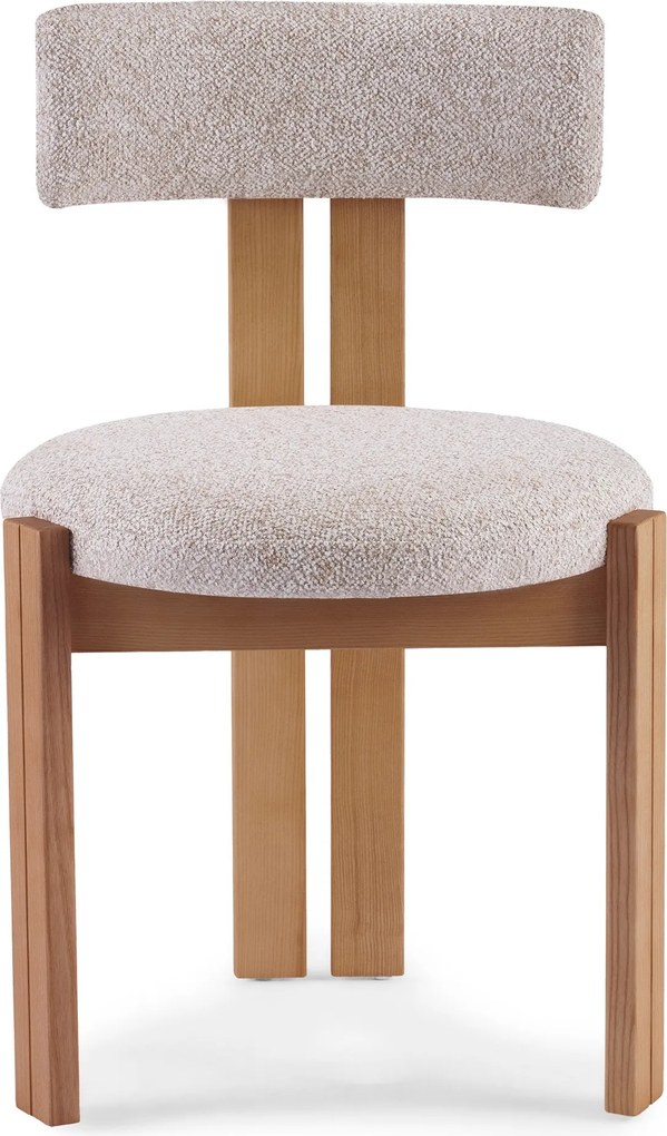 Jídelní židle Matteo z masivu béžová/světle hnědá