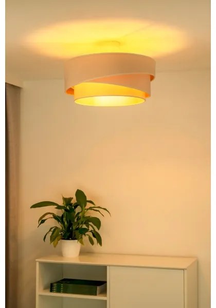 Duolla - Prisadený luster KOBO 1xE27/15W/230V pr. 45 cm krémová