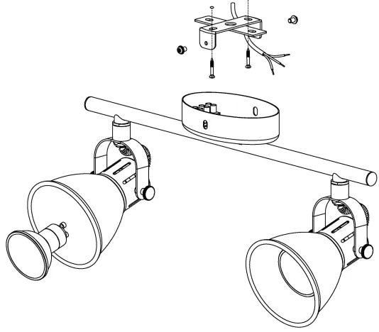 Eglo 98394 - LED Bodové svietidlo SERAS 2xGU10/3,3W/230V