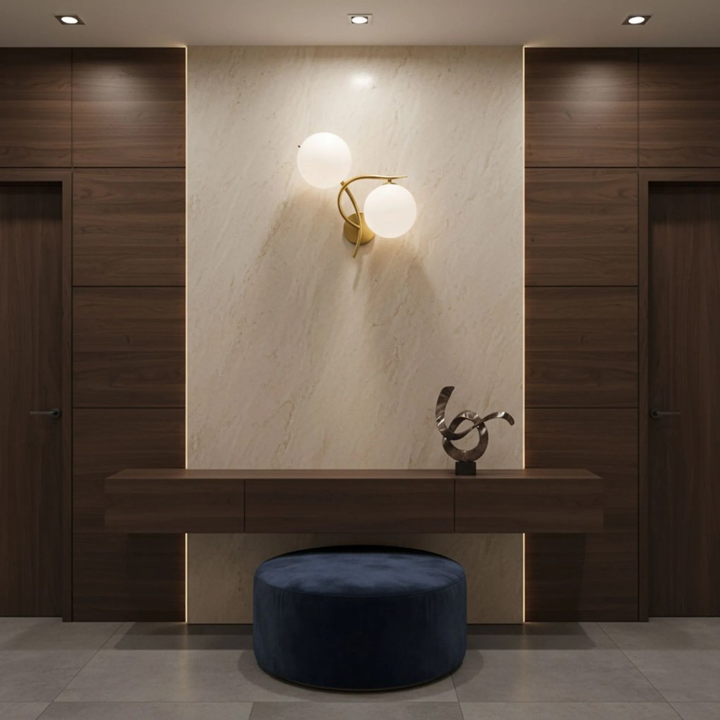 Toolight Toolight, nástenné svietidlo 2xG9, G132-2W, zlatá, OSW-02606