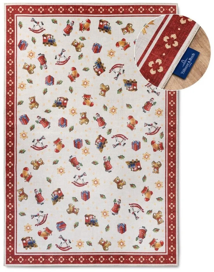 Červený koberec s vianočným motívom 160x230 cm Red Christmas – Villeroy&amp;Boch