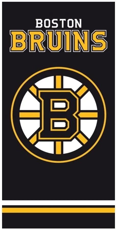 Hokejová bavlnená osuška NHL Boston Bruins - motív Black - 100% bavlna - 70 x 140 cm - II. akosť