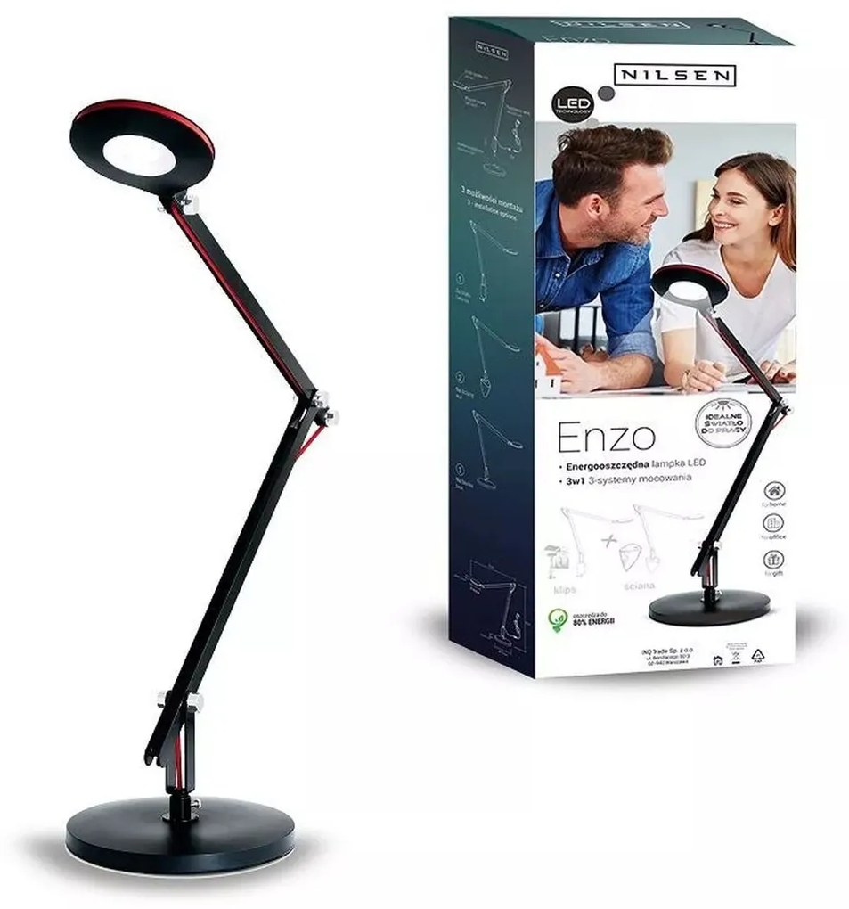 Kancelárska lampa Enzo Nilsen LED BLACK PX032 PX032