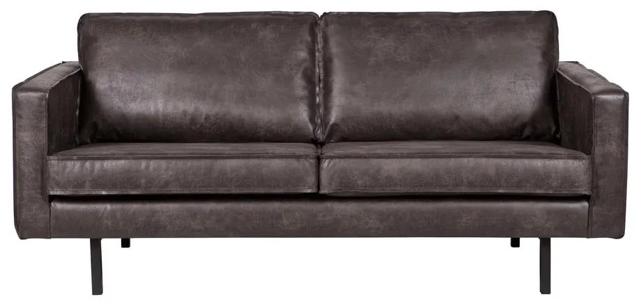 Čierna pohovka z imitácie kože 190 cm Rodeo – WOOOD