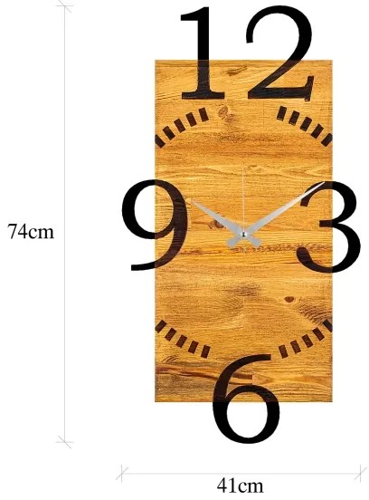 Nástenné hodiny 41x74 cm 1xAA drevo/kov