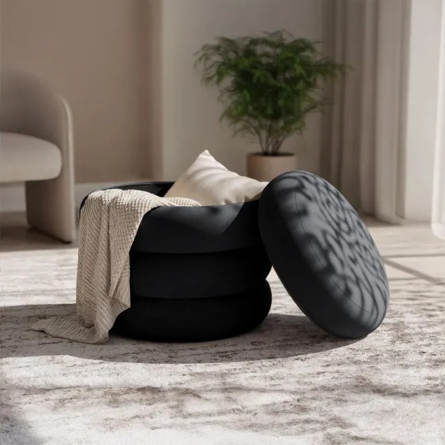 Taburetka SNUGGO čierna