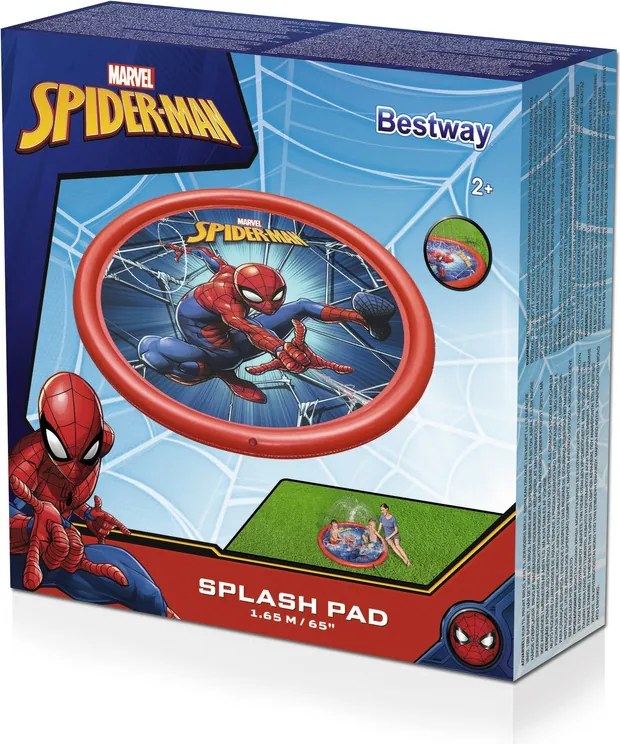 LEAN Nafukovacia hracia podložka s fontánou Spiderman 165 cm Bestway 98792