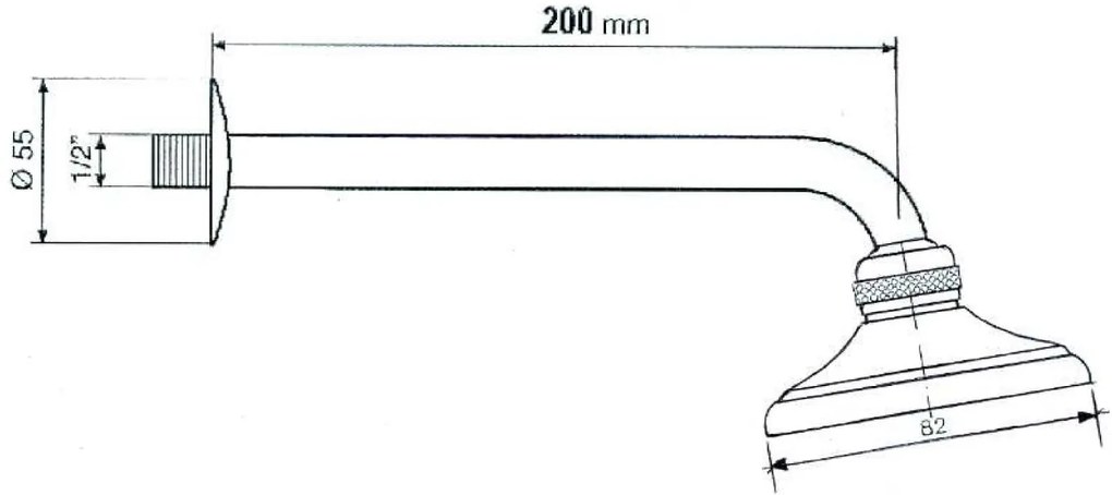Sapho Sapho, Nástenná sprcha, chróm, 905