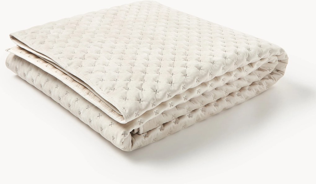 Prešívaný zamatový prehoz Riko