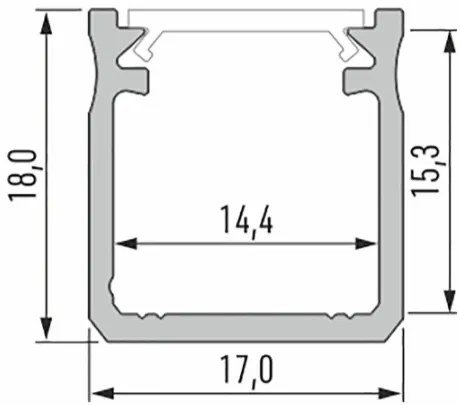 Led-Labs LED profil LUMINES typ Y čierny elox 1m