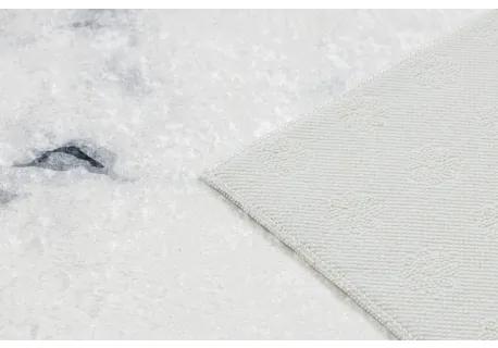 ANDRE 1220 umývací koberec Mramor, geometrický protišmykový - biely Veľkosť: 80x150 cm