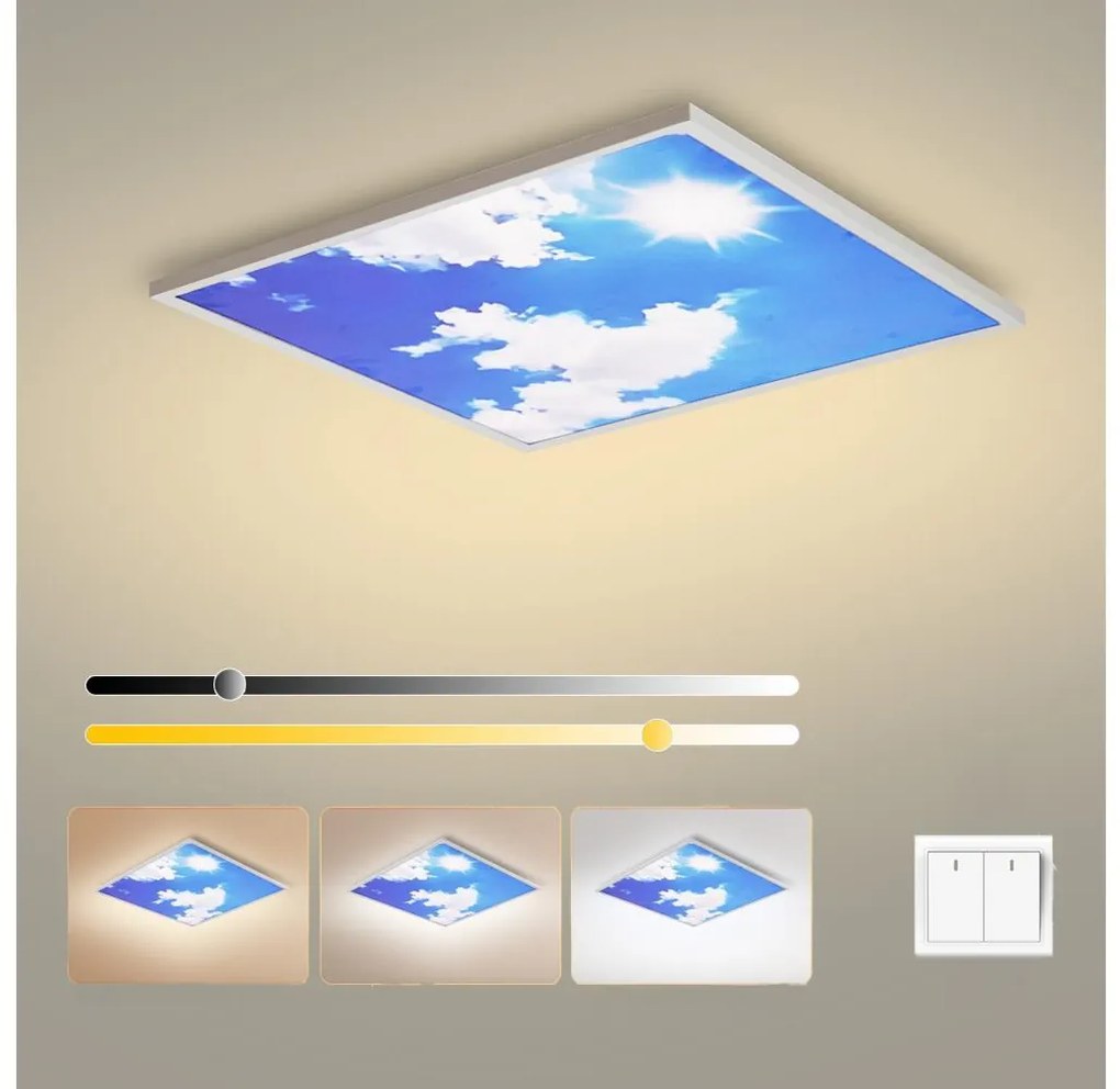 Brilagi - LED Stropné svietidlo SLIMFRAME LED/58W/230V 60x60 cm strieborná/modrá