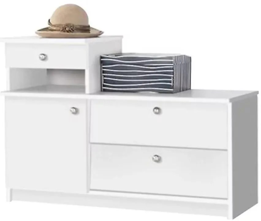 Vešiaková stena skrinka 01 biely