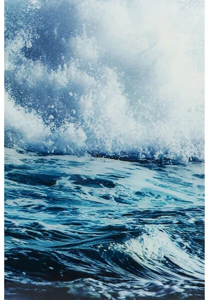 Triptychon Wave obraz sklenený modrý