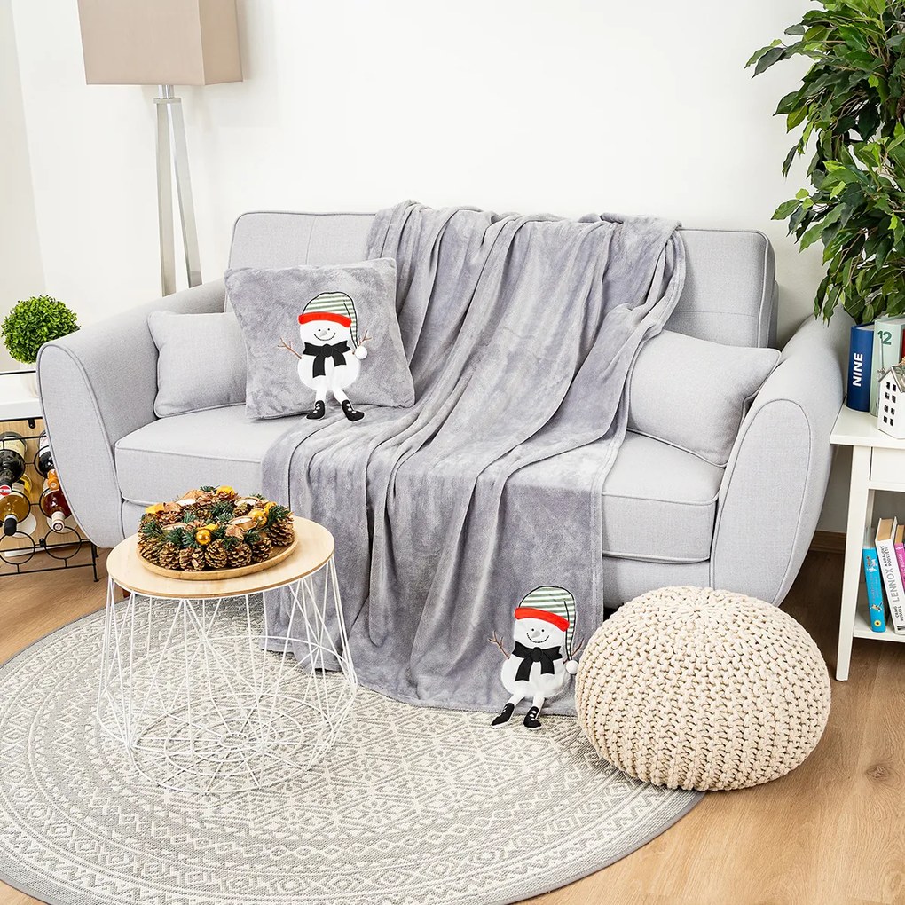4Home Vianočná deka Frosty Snowman, 150 x 200 cm