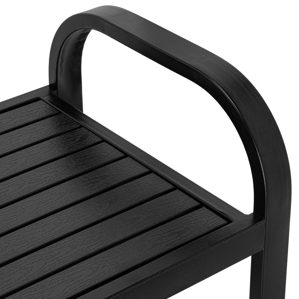 Záhradná lavička Sobo 124 cm čierna