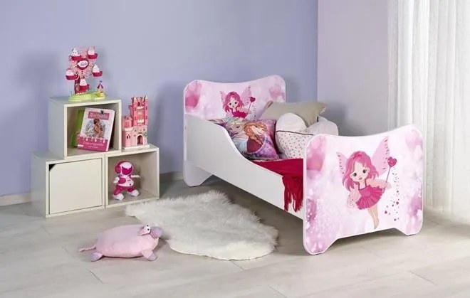 Detská posteľ HAPPY FAIRY biela / ružová Halmar