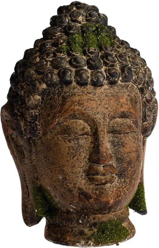 Záhradná dekorácia Budha hlava, 18 x 27 x 17 cm