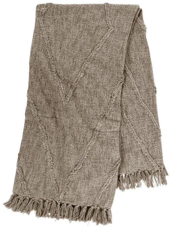 Svetlohnedá bavlnená prikrývka na dvojlôžko 250x260 cm Sahara - Tiseco Home Studio