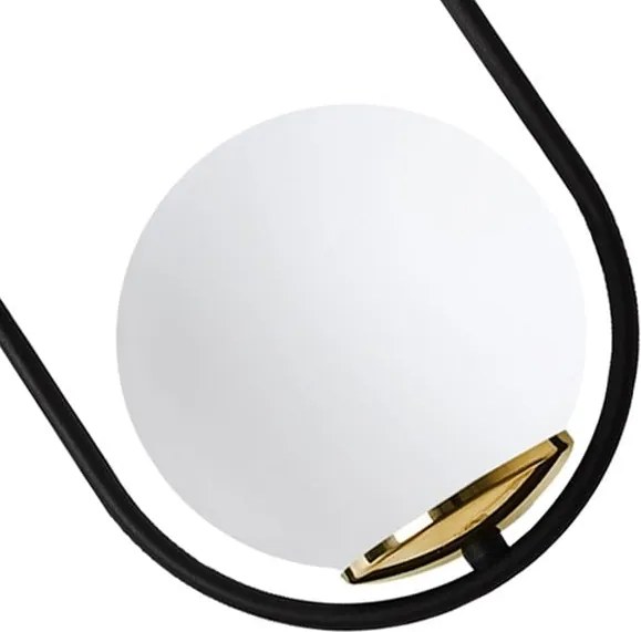 Závesné svietidlo Florence Spider, 1x biele sklenené tienidlo, b/g, U