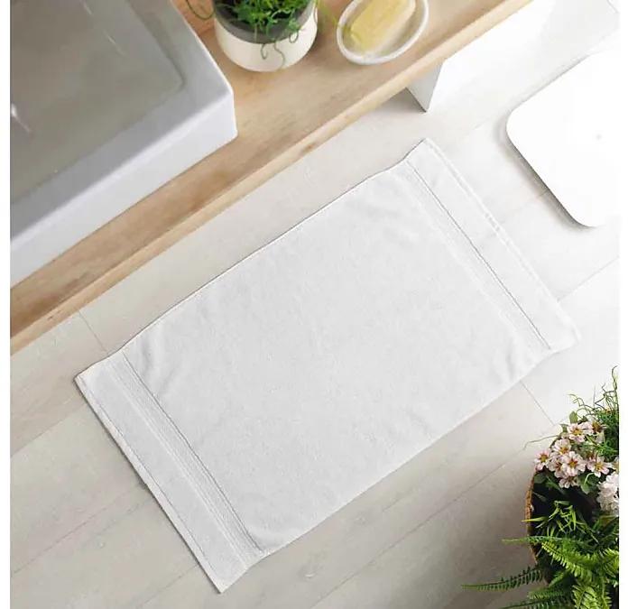 Bavlnený kúpeľňový koberec Colors &#8211; White 50&#215;85