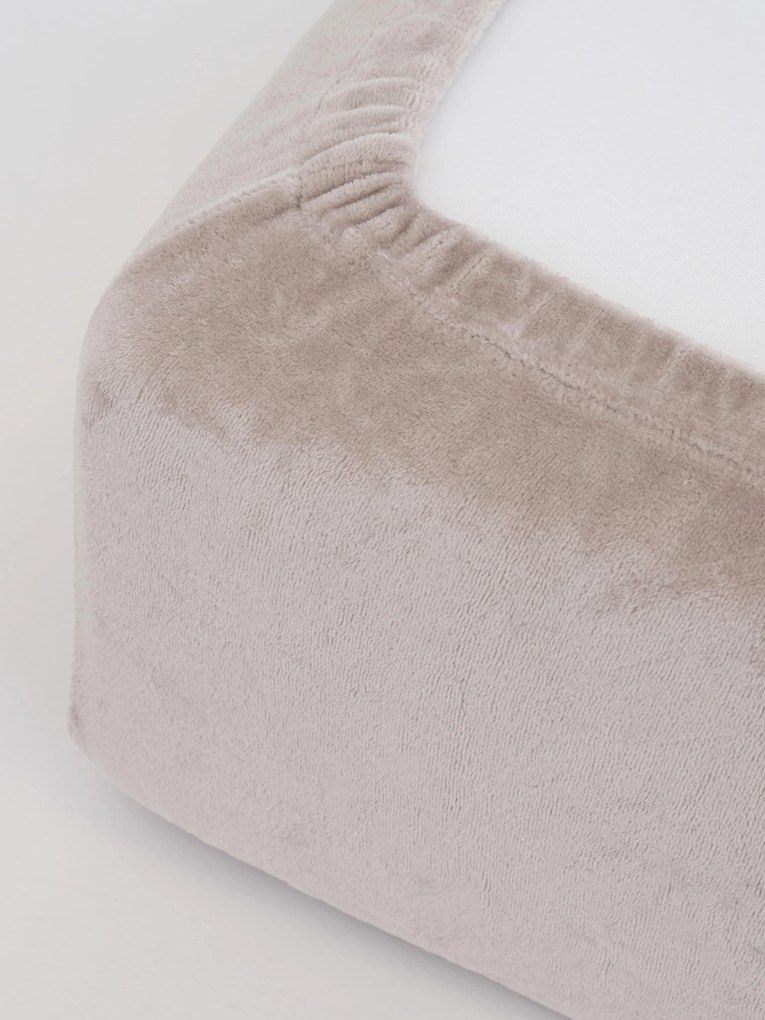 Plachta mikroplyš Deluxe do postieľky 70 x 140 cm - cappuccino