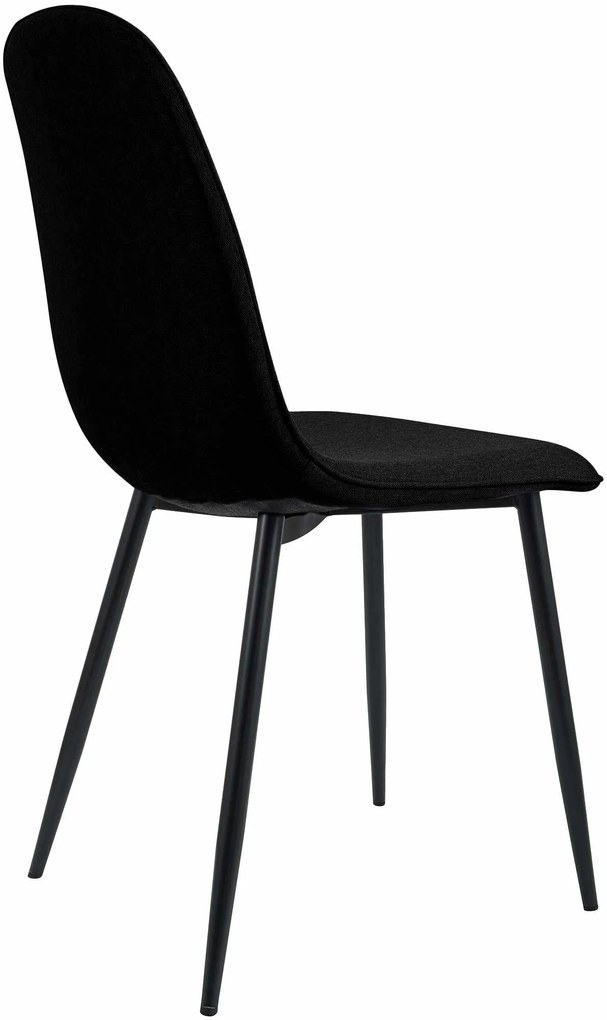 Sada 4 ks jedálenských stoličiek Maryam látka - čierna