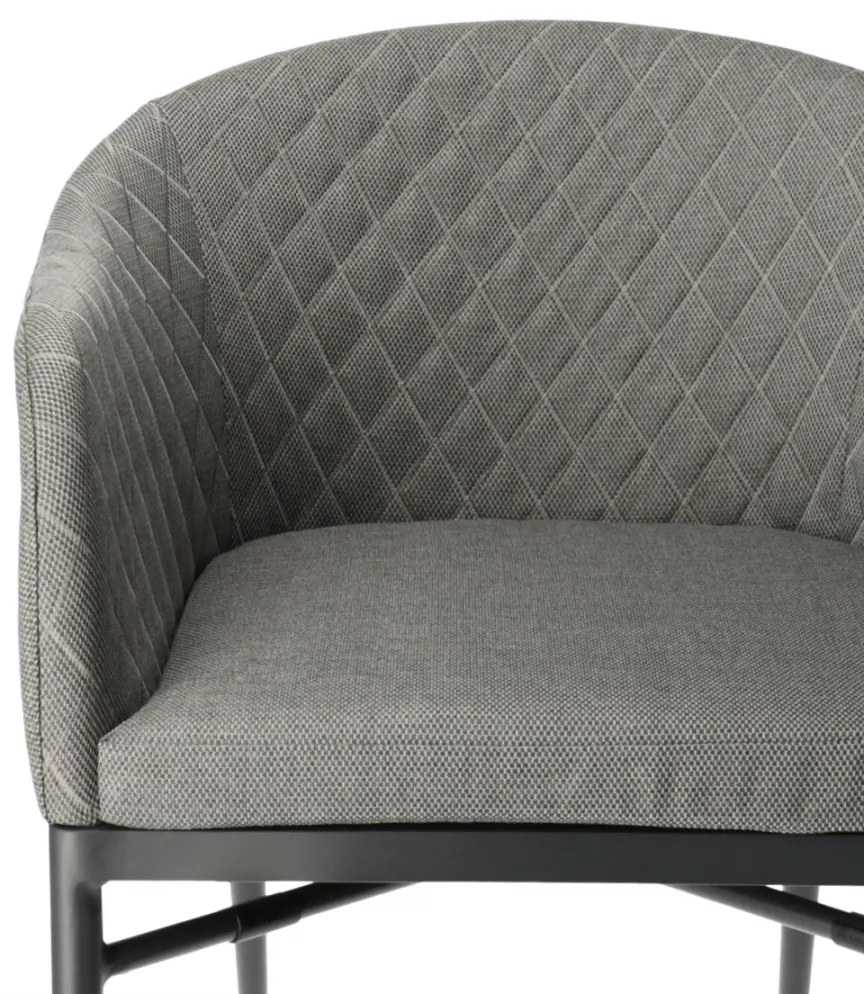 KORAT záhradná stolička s podrúčkami grey