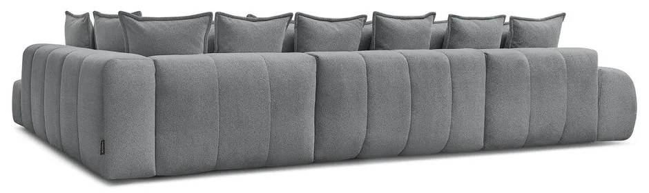 Tmavosivá ženilková rozkladacia/s úložným priestorom rohová pohovka (pravý roh/do tvaru "U") Everest – Bobochic Paris