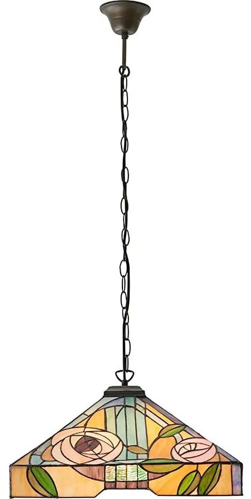Endon 64384 - Závesný luster na reťazi Tiffany WILLOW 3xE27/60W/230V