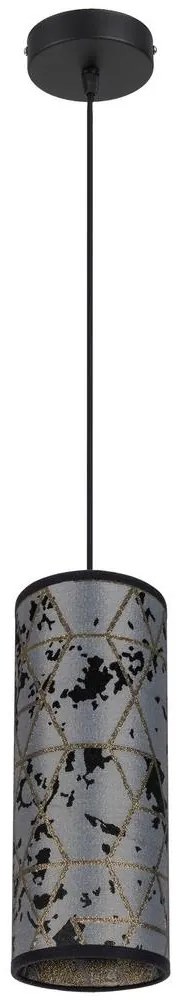 Luster na lanku AVALO 1xE27/60W/230V šedá/čierna
