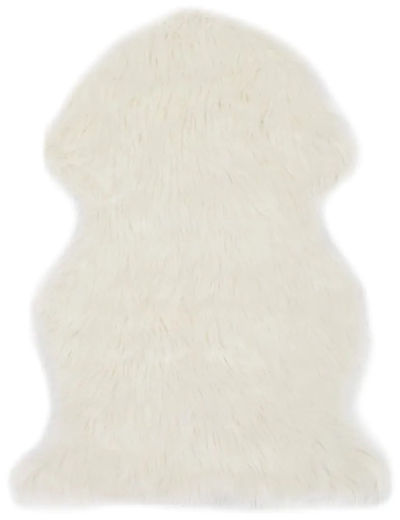 vidaXL Koberec umelá ovčia koža biely 60x90 cm