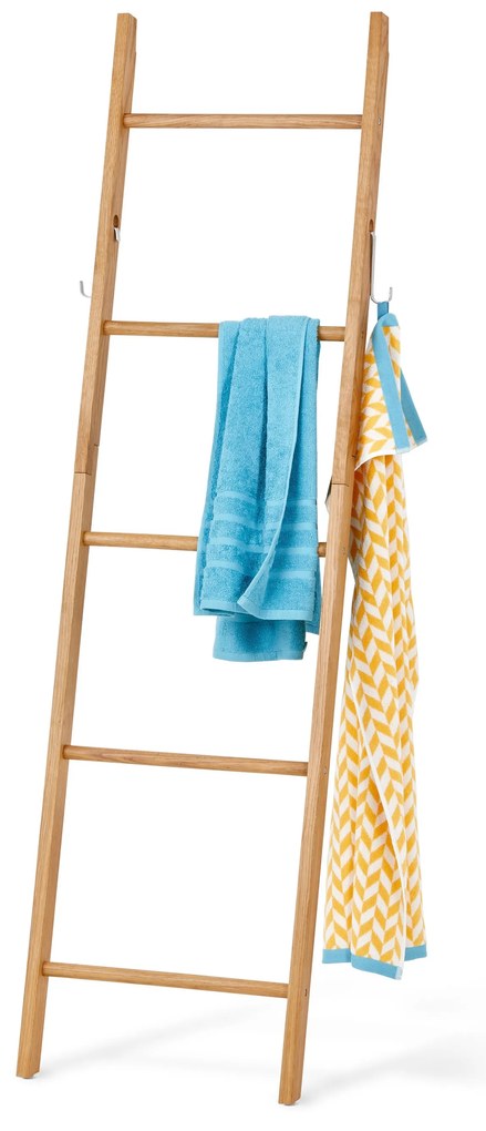 Rebrík na oblečenie z dubového dreva