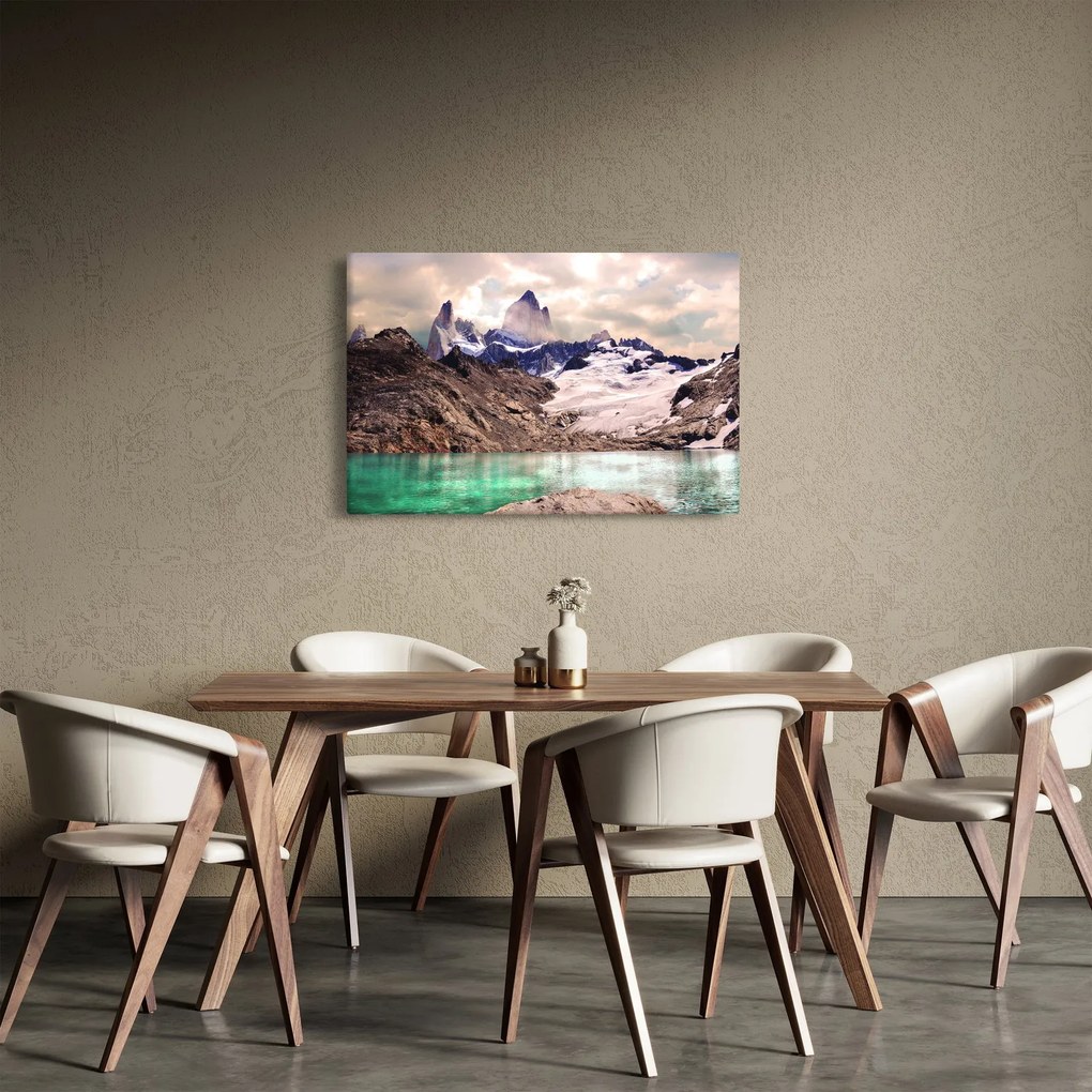 Obraz horského jazera (90x60 cm)