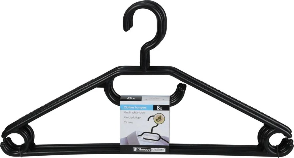 Súprava ramienok (8 ks) čierna