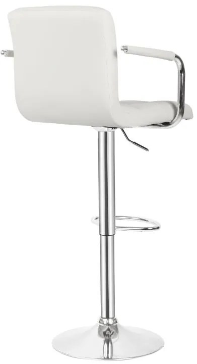 MIADOMODO Barová stolička 2 ks, s lakťovými opierkami, biela