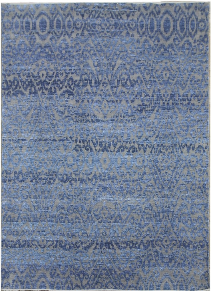 Diamond Carpets koberce Ručně vázaný kusový koberec Diamond DC-EKT 6 Silver/light blue - 365x550 cm