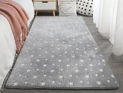 Detský koberec svietiaci v tme Glow 50x80 cm, hviezdičky%