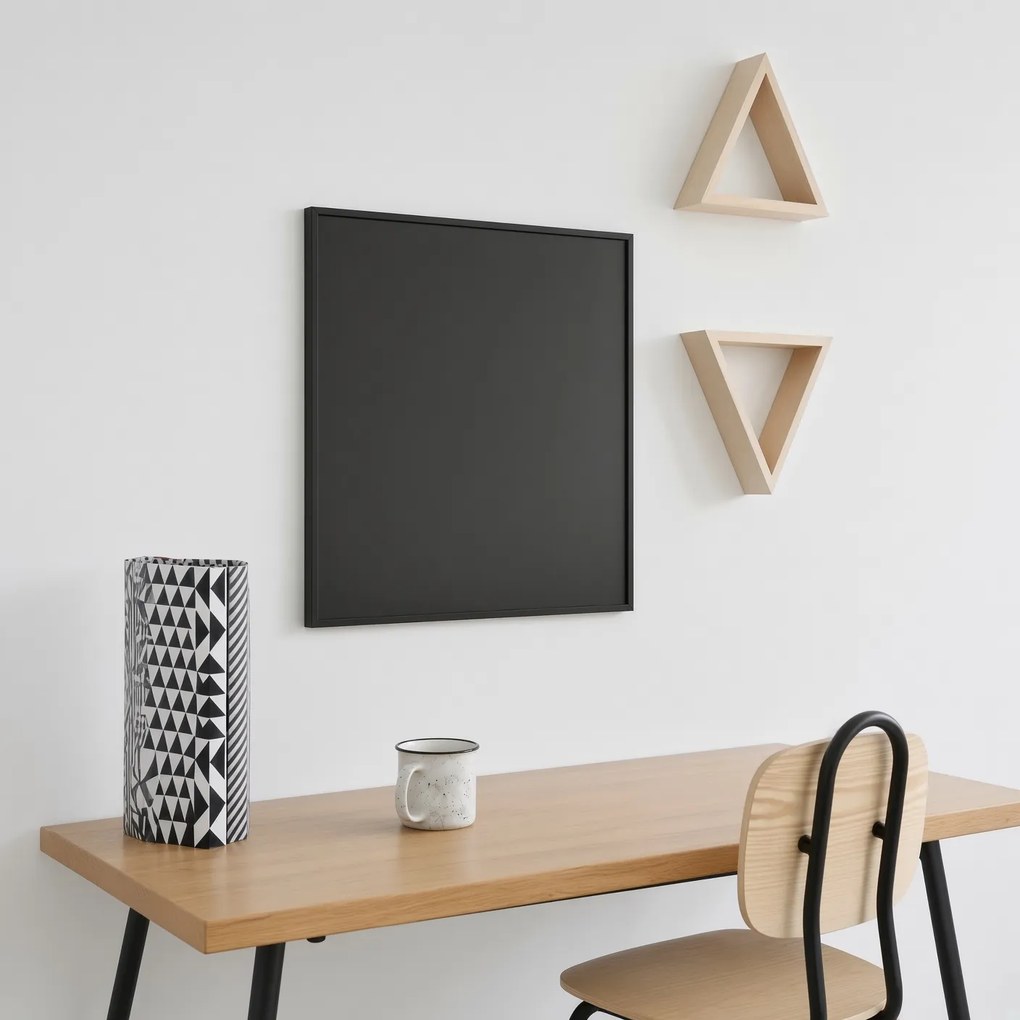 Toptabule.sk Čierna magnetická popisná tabuľa PREMIUM v hliníkovom čiernom ráme 90x60 cm