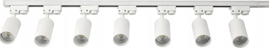 LED koľajnica 2m + 7x GU10 bodové žiarovky - sada