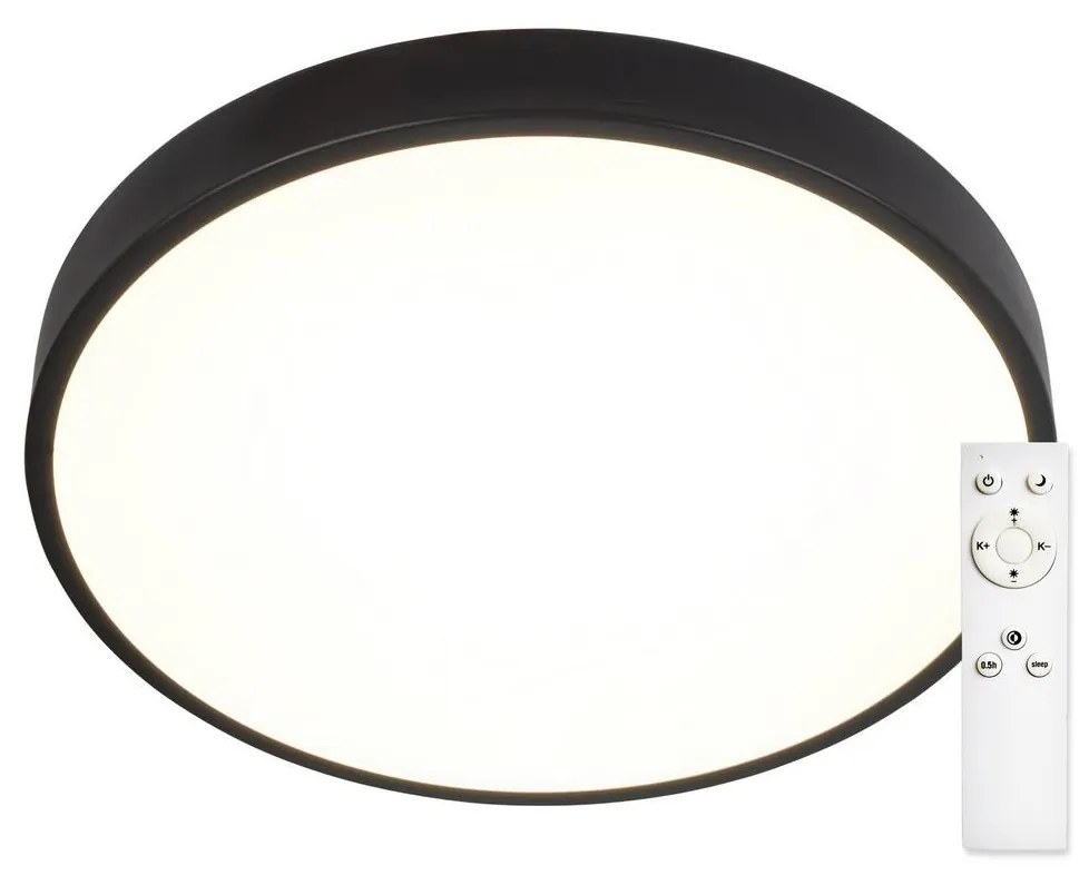 Top Light Metal 40C RC -LED Stmievateľné stropné svietidlo LED/51W/230V + DO čierna TP1614