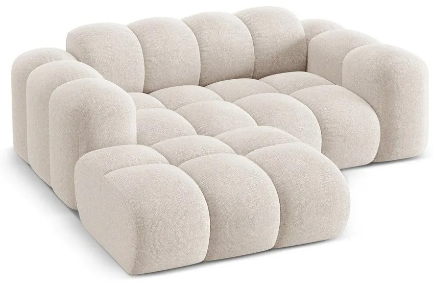 Krémová ženilková rohová pohovka (ľavý roh/s leňoškou) Treno – Cosmopolitan Design