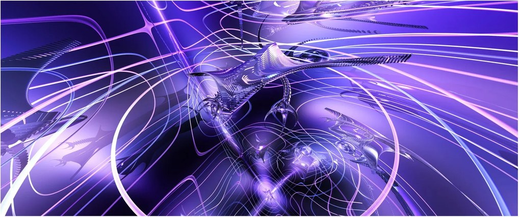 Obraz technické abstrakcie (120x50 cm)