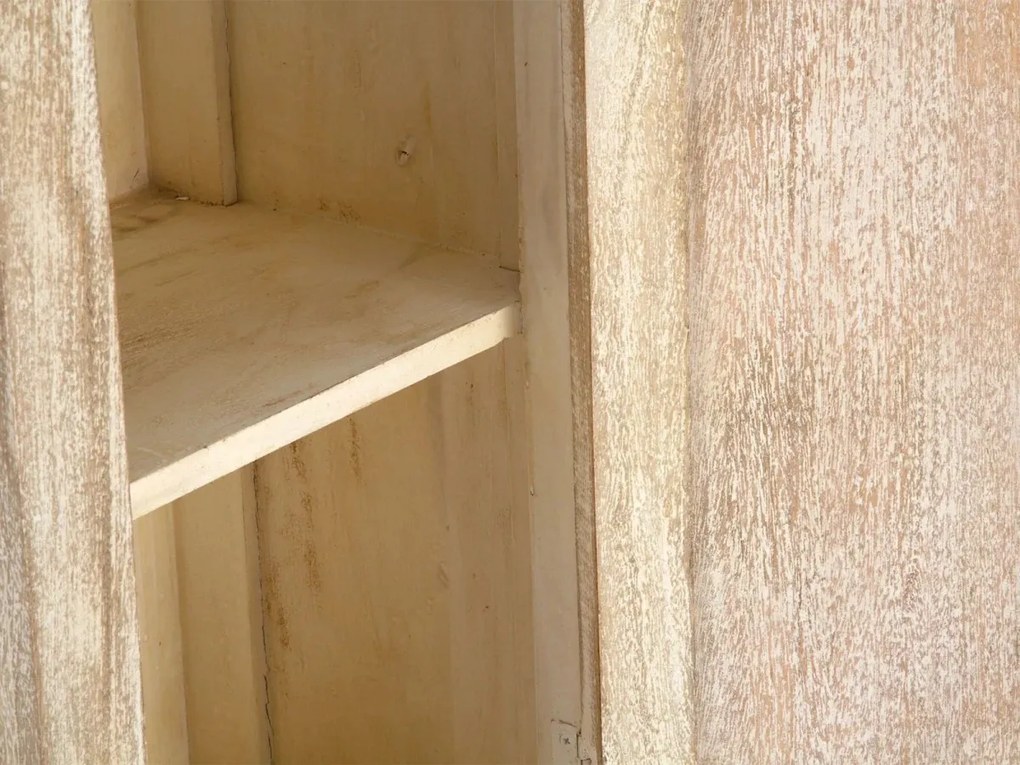furniture-nabytek.cz - Masivní koupelnová vysoká komoda Patina z mangového dřeva, lakovaná, přírodní – 48×33×130 cm