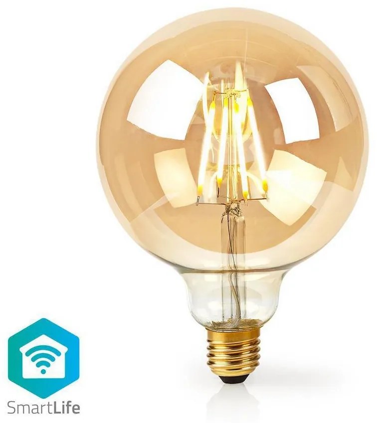 NEDIS Smart žiarovka LED E27 5W biela teplá WIFILF10GDG125 WiFi SmartLife