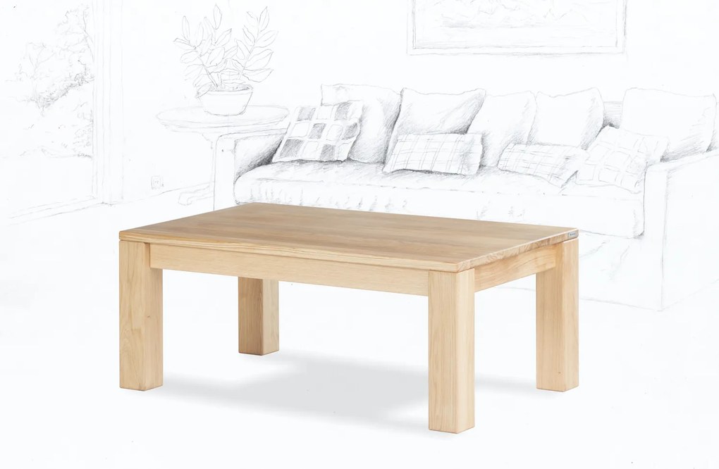 Wooded Konferenční stolek Chicago Standard z masivu DUB Výška stolku: 53 cm