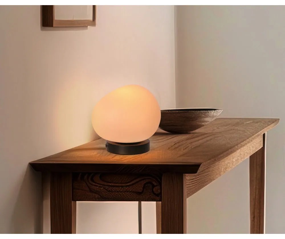 Čierno-biela stolová lampa (výška 19 cm) Stones – Candellux Lighting