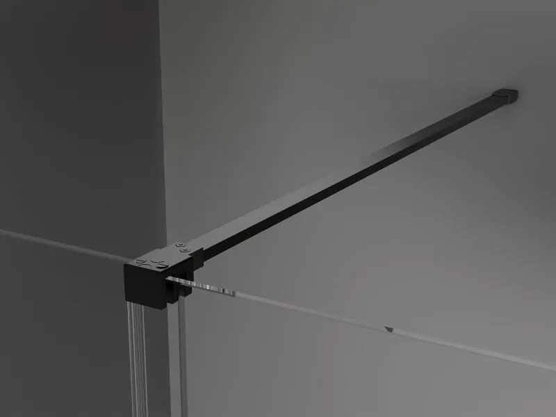 Mexen Velar, sprchový kút s posuvnými dverami 100 x 100 cm, 8mm šedé sklo, čierna matná, 871-100-100-41-70